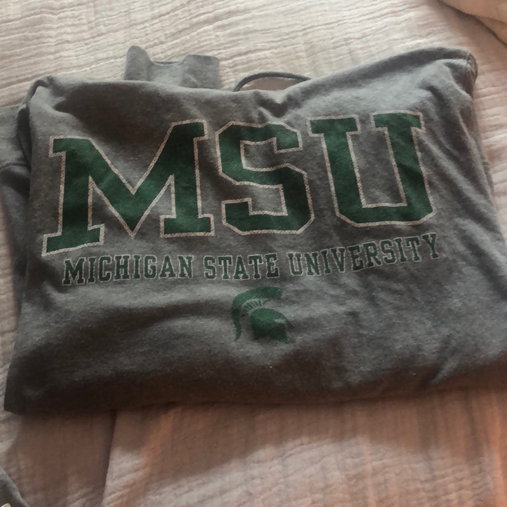 Grey Michigan state hoodie